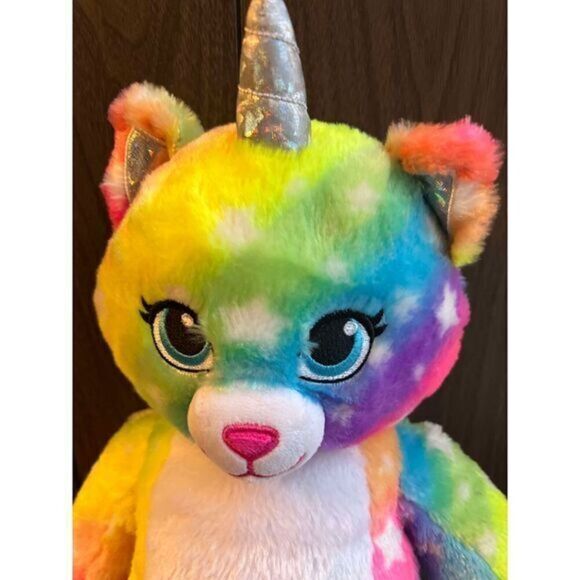 Build-A-Bear Rainbow Unicorn Plush Toy Stuffed Animal Rainbow Kitty Korn - Picture 3 of 5
